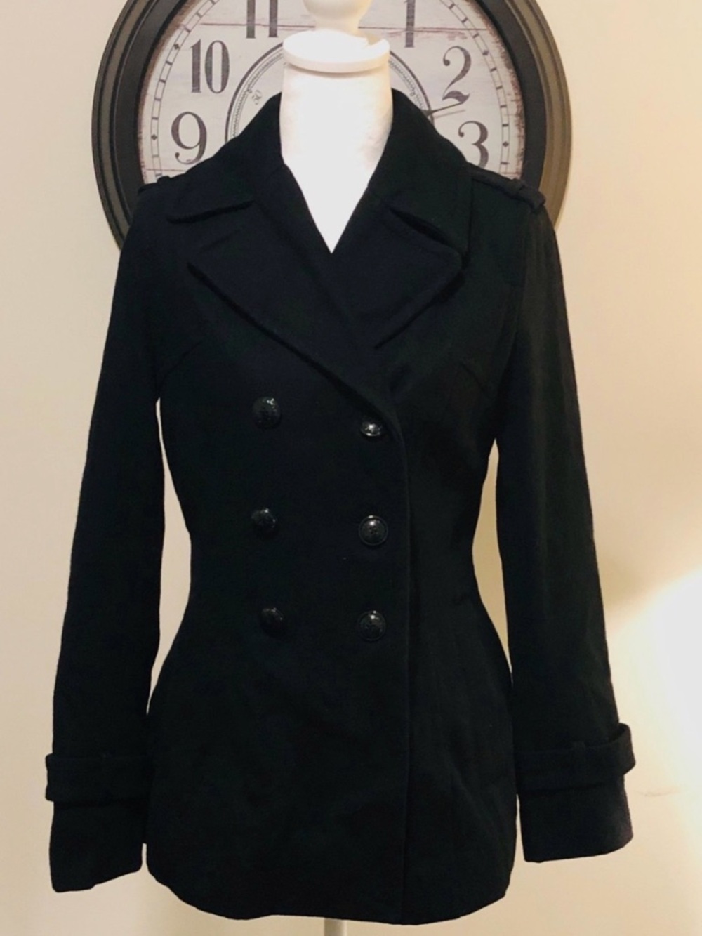 Express Peacoat double breasted women size sm petite coat jacket